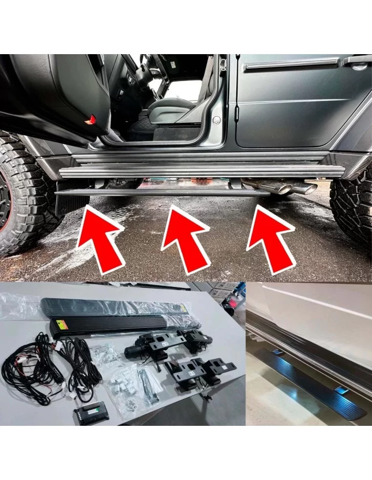  - Mercedes-Benz - Electric running boards with LED illumination short side steps for Mercedes-Benz W463A W464 G-Class - 1 - Upg