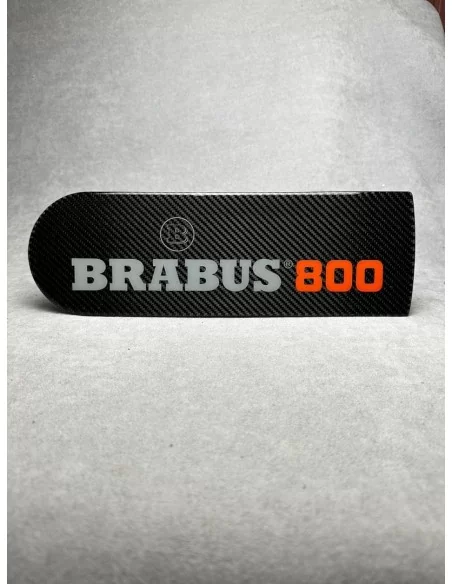  - Logos & Emblems - Carbon fiber emblem logo for rear spare tire cover BRABUS 800 orange Mercedes W463A W464 G-Wagon - 3 - Upgr