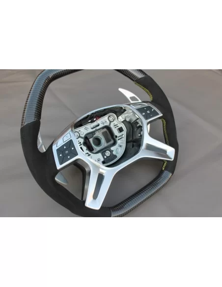  - Steering Wheels - Mercedes-Benz E-Class G-Class GL-Class ML-CLass W166 X166 W463 Steering Wheel Carbon Alcantara - 7 - Elevat