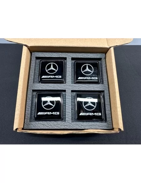  - logo & Emblems - Metallic AMG Sitze Emblem Abzeichen Logo-Set für Mercedes-Benz Fahrzeuge - 3 - Veredeln Sie Ihren Mercedes-B