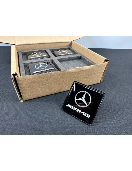  - logo & Emblems - Metallic AMG Sitze Emblem Abzeichen Logo-Set für Mercedes-Benz Fahrzeuge - 5 - Veredeln Sie Ihren Mercedes-B