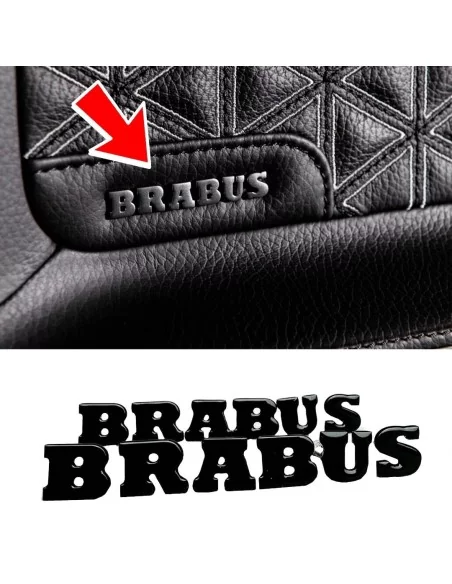  - Logos & Emblems - Metallic brabus badge emblem lettering for the door panel trim mercedes-benz w463a g-class - 1 - Upgrade yo