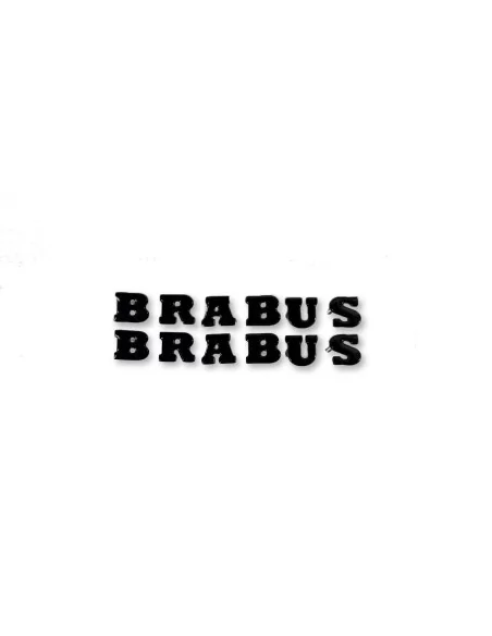  - Logos & Emblems - Metallic brabus badge emblem lettering for the door panel trim mercedes-benz w463a g-class - 2 - Upgrade yo