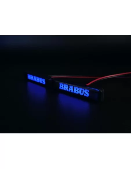  - logo & Emblems - NIEBIESKI emblemat LED Brabus na błotniki Zestaw karoserii Brabus Widestar Mercedes W463A - 2 - Wzbogać swoj