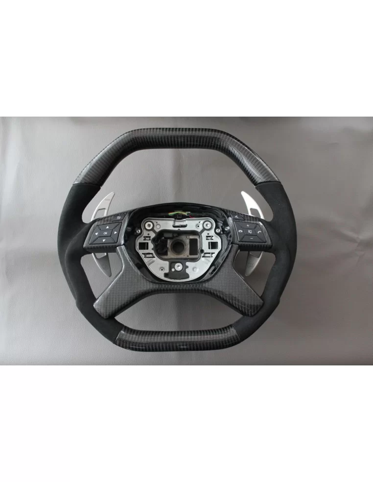  - Steering Wheels - Mercedes-Benz E-Class G-Class GL-Class ML-CLass W166 X166 W463 Steering Wheel Carbon Alcantara - 1 - Enhanc