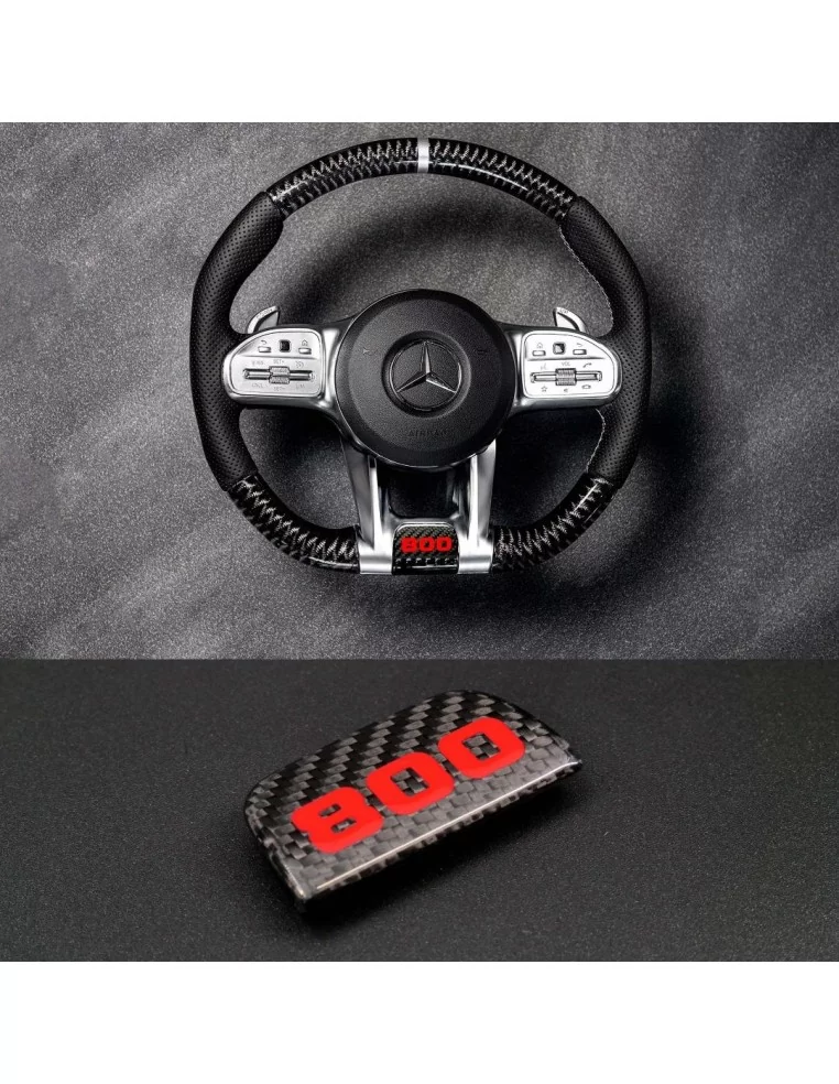  - Volante - Badge in fibra di carbonio Brabus 800 Emblema per volanti AMG Mercedes Classe G W463A - 1 - Impreziosite la vostra 