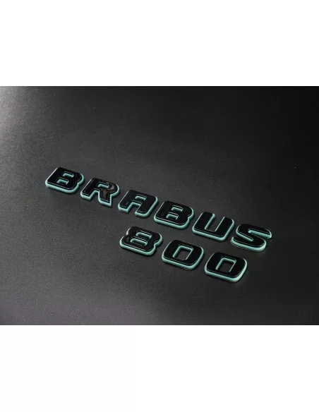  - logo & Emblems - Zestaw metalowych plakietek Brabus 800 Tiffany z czarnymi emblematami dla Mercedes-Benz G-klasa w463a w464 -