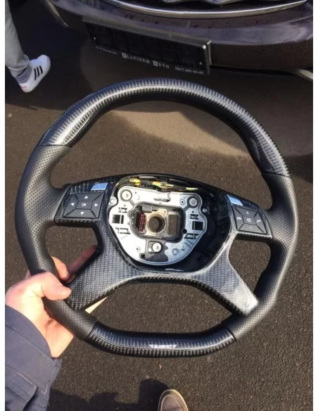  - Steering Wheels - Mercedes-Benz E-Class G-Class GL-Class ML-CLass W166 X166 W463 Steering Wheel Carbon Leather - 6 - Upgrade 