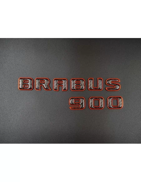  - logo & Emblems - Brabus 900 pomarańczowy z karbonowym emblematem dla Mercedes-Benz W463A - 2 - Ulepsz swój Mercedes-Benz W463