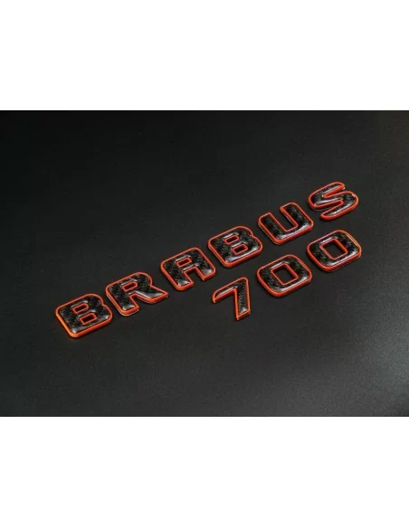  - logo & Emblems - Brabus 700 arancione con emblema in carbonio per Mercedes-Benz W463A - 2 - Elevate la vostra Mercedes-Benz W