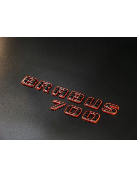  - logo & Emblems - Brabus 700 pomarańczowy z karbonowym emblematem dla Mercedes-Benz W463A - 4 - Podnieś swój Mercedes-Benz W46