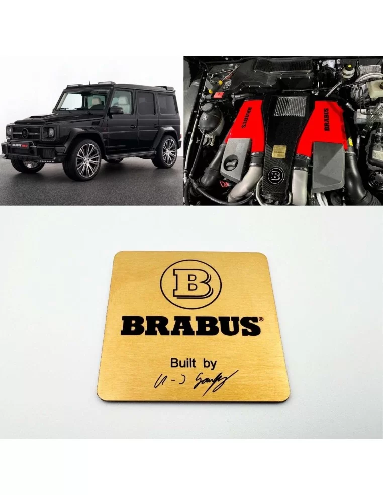  - logo & Emblems - Emblema del vano motore Brabus in metallo adesivo per Mercedes-Benz W463 - 1 - Aggiornate la vostra Mercedes