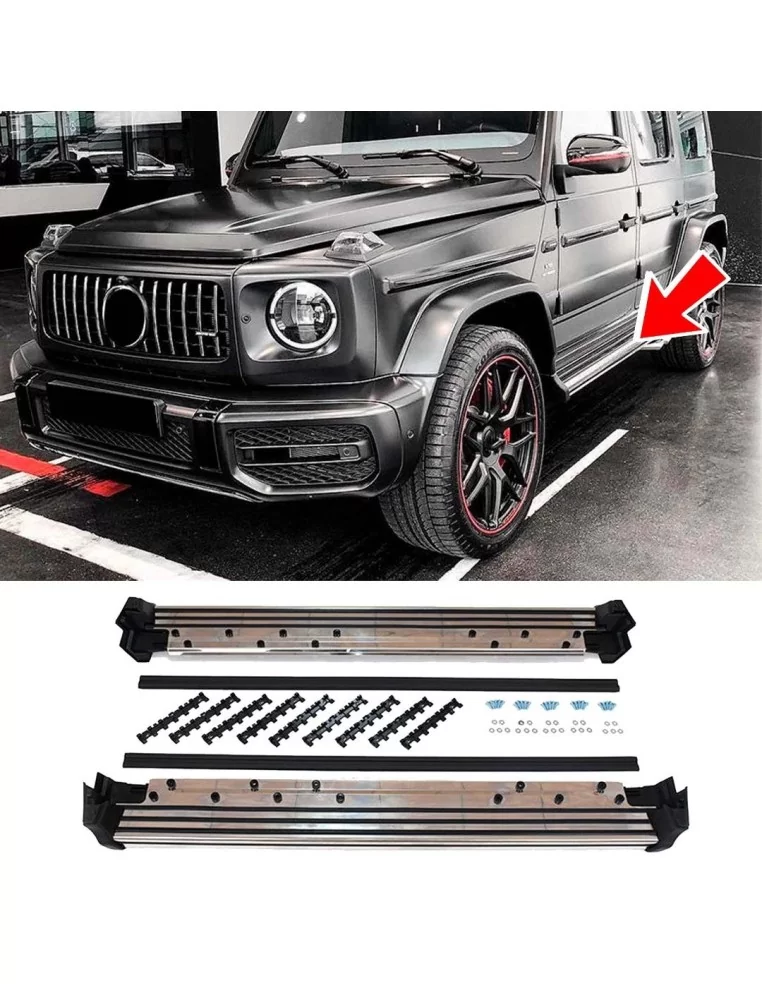  - Mercedes-Benz - Сhrome W463A Side Step Running Boards for Mercedes-Benz G-Class - 1 - Upgrade your Mercedes-Benz G-Class with