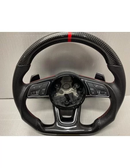  - Steering Wheels - 定制奥迪 S5 方向盘，碳纤维和红色零点装饰 - 5 - 定制奥迪 S5 方向盘，采用碳纤维和醒目的红色零点，为您的座驾升级。立即订购，体验独一无二的触感！✉️✨