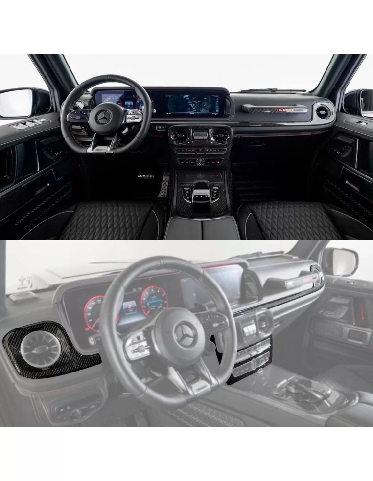  - Mercedes Benz - Paquete de carbono BRABUS Embellecedor interior III brillante para Mercedes W463A - 1 - ¡Comprar BRABUS Carbo