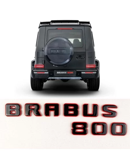  - Logos & Emblems - 用于 W463A 梅赛德斯-奔驰 G 级轿车的 Brabus 800 红色尾标，带黑色徽标 - 1 - 为您的W463A G级车换上醒目的Brabus 800徽标，红黑相间的标志彰显您的时尚与独特！✨❕