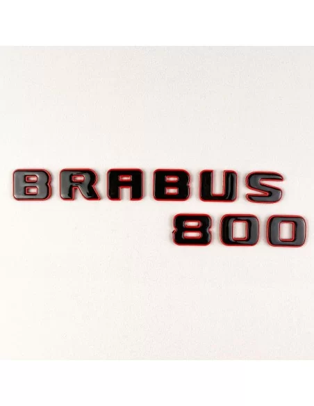  - logo & Emblems - Distintivi posteriori Brabus 800 emblema rosso con logo nero per Mercedes-Benz Classe G W463A - 2 - Aggiorna