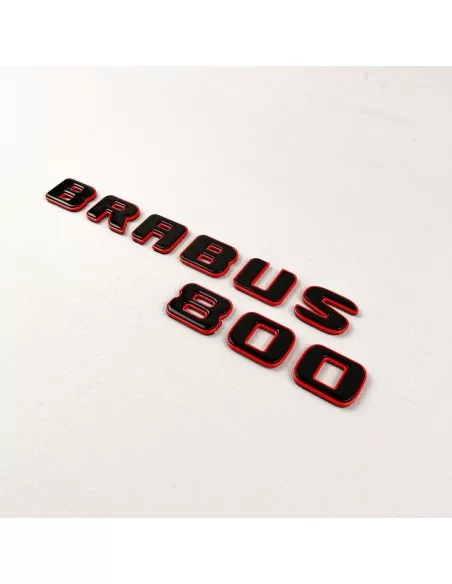  - logo & Emblems - Distintivi posteriori Brabus 800 emblema rosso con logo nero per Mercedes-Benz Classe G W463A - 3 - Aggiorna