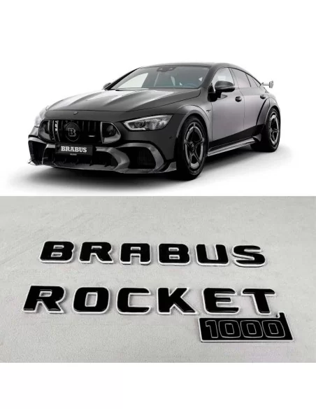  - Logos & Emblems - Brabus WHITE rocket 1000 徽章标志套装，25 个中的 1 个，用于梅赛德斯-奔驰 GT 2024 汽车 - 1 - 限量版 Brabus WHITE Rocket 1000 徽章套件（25 