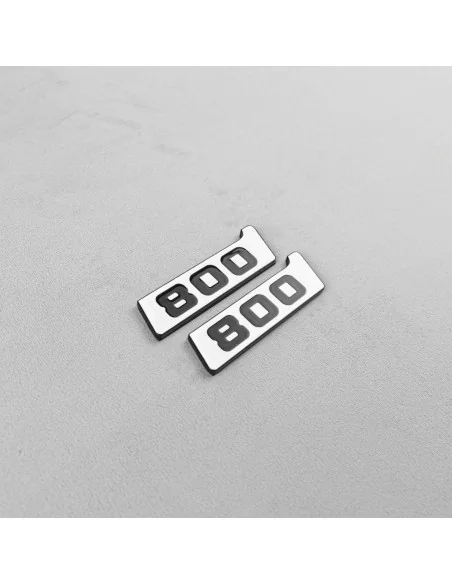  - Logos & Emblems - Metallic Brabus 800 BITURBO WHITE fenders emblem logo badges for Mercedes-Benz cars W463A G-Class - 2 - Ele