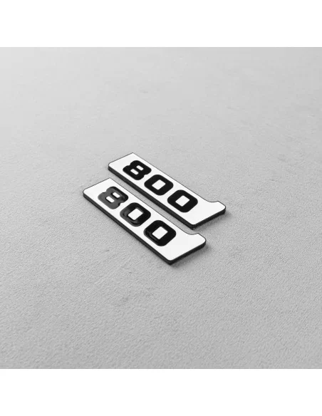  - Logos & Emblems - Metallic Brabus 800 BITURBO WHITE fenders emblem logo badges for Mercedes-Benz cars W463A G-Class - 3 - Ele