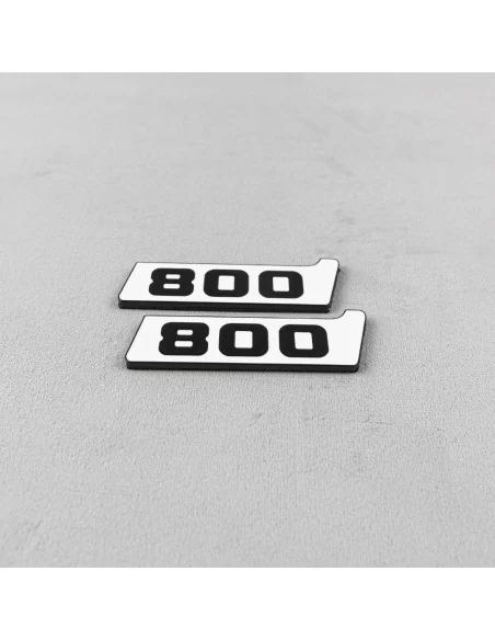  - Logos & Emblems - Metallic Brabus 800 BITURBO WHITE fenders emblem logo badges for Mercedes-Benz cars W463A G-Class - 4 - Ele