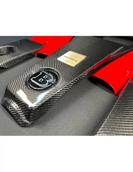  - Mercedes-Benz - Carbon fiber AMG engine cover with Red Brabus air filter for Mercedes G-Wagon W463 G63 - 2 - Buy the Carbon A