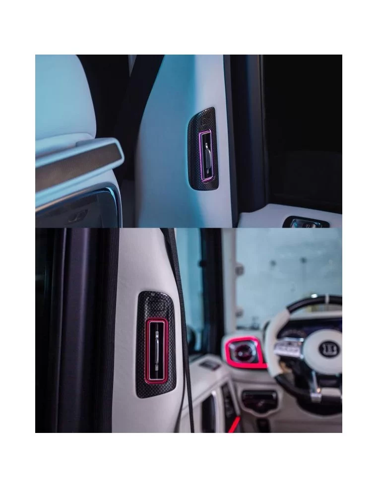  - Logos & Emblems - Interior body pillars air vents with LED lighting for Mercedes-Benz W463A G-Class - 1 - Transform your Merc