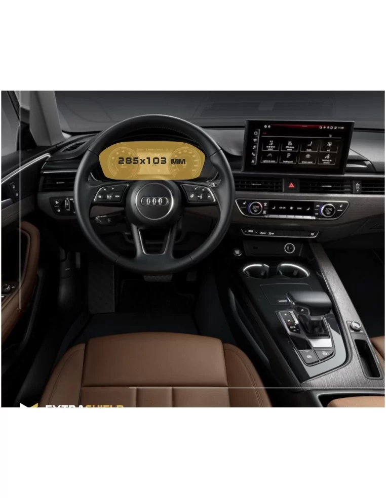  - AUDI - 奥迪 A4 (B9) Facelift 2019 - Present 数字式车速表 奥迪虚拟驾驶舱 12.3" ExtraShield 护镜 - 1 - 使用 ExtraShield 12.3" 屏幕保护膜保护您的奥迪 A4 (B9) 