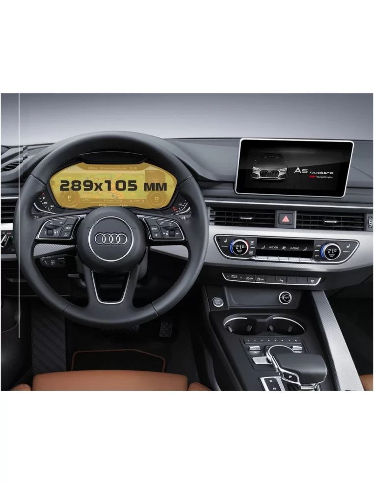  - AUDI - Audi A5 (F5) Pre-facelift 2016 - 2020 Cyfrowy prędkościomierz Audi Virtual Cockpit 12" Osłona ekranu ExtraShield - 1 -