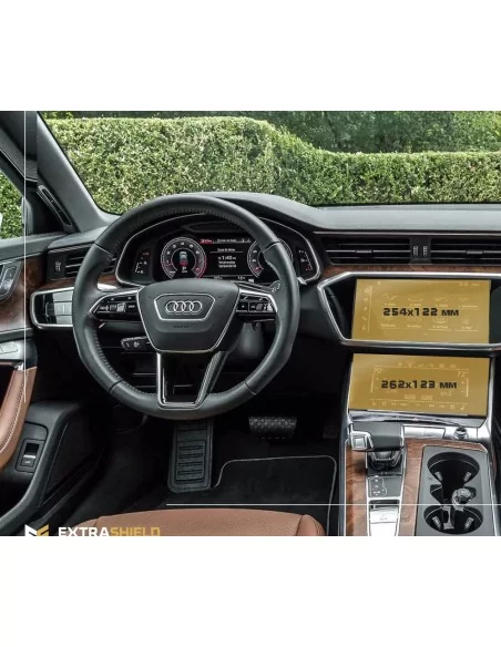  - AUDI - Audi A6 (x8) 2018 - Attuale Multimedia + Climate-Control 10,2-8,6" ExtraShield Screeen Protector - 1 - Proteggi gli sc