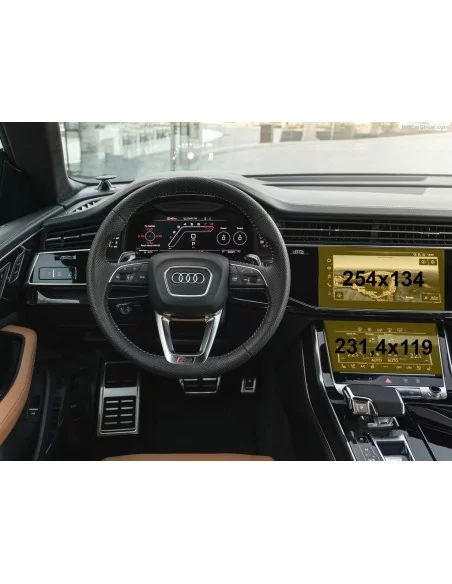  - AUDI - Audi Q8 (4MN) 2018 - Heute Multimedia + Klimaautomatik 10,1-8,6" ExtraShield Screeen Protector - 1 - Audi Q8 (4MN) Mul