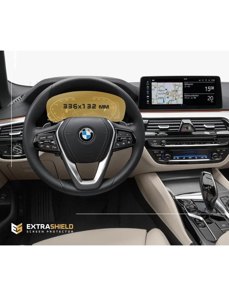  - BMW - BMW 5er (G30) 2016 - Heute Digitaler Tacho (ohne Sensor) 12,3" ExtraShield Screeen Protector - 1 - Schützen Sie Ihren d