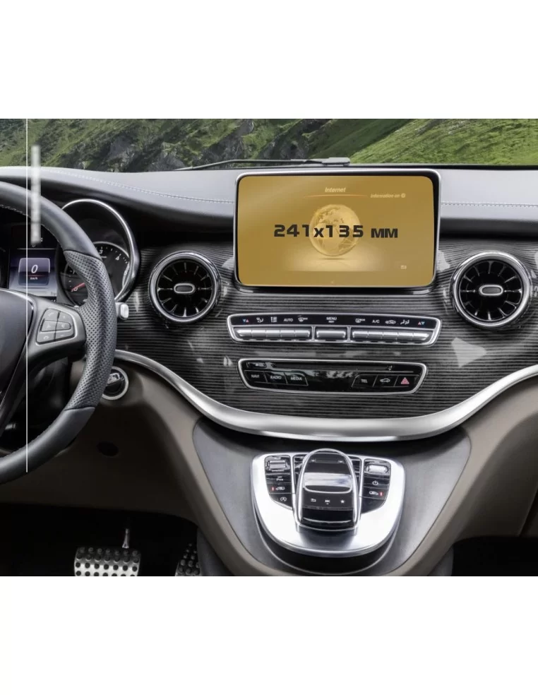  - MERCEDES - Mercedes-Benz V-class (W447) 2019 - Present Multimedia ExtraShield Screeen Protector - 1 - Buy the Mercedes-Benz V