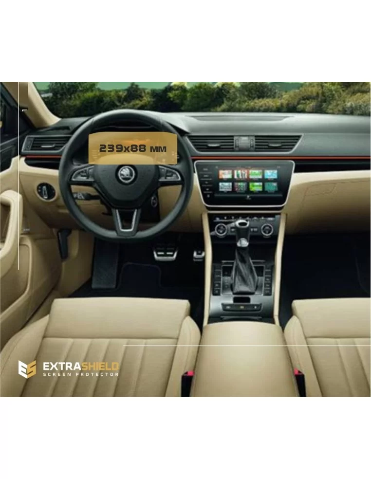  - SUPERB - Skoda Superb (B8) 2015 - obecny cyfrowy prędkościomierz LCD-Digi 10,25" ExtraShield Screeen Protector - 1 - Kup cyfr