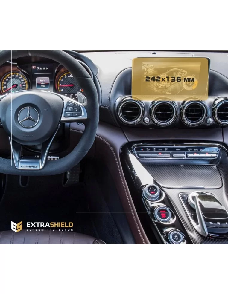  - MERCEDES - Mercedes-Benz AMG GT (C190/R190) 2014 - 2018 Multimedia 7" ExtraShield Screeen Protector - 1 - Protect your Merced