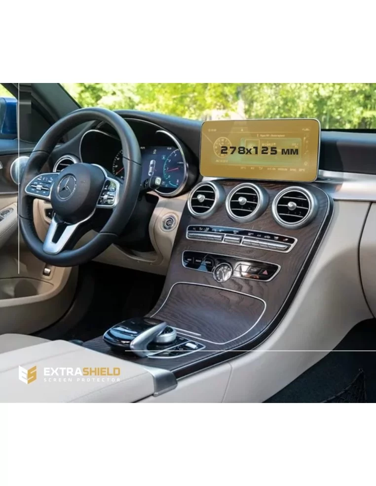  - MERCEDES - Mercedes-Benz C-Klasse (W205/C205/A205) 2018 - Heute Multimedia 10,3" ExtraShield Screeen Protector - 1 - Schützen