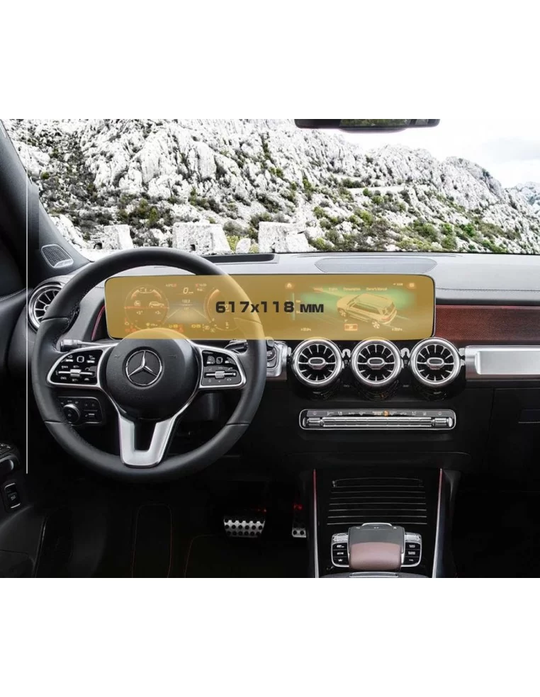  - MERCEDES - Mercedes-Benz GLB (X247) 2019 - Present Digital Speedometer + Multimedia 10,25" ExtraShield Screeen Protector - 1 