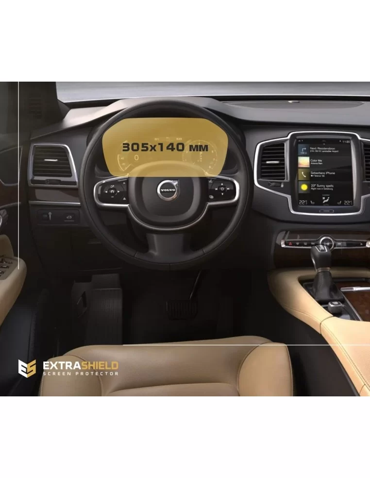  - XC60 - Volvo XC60 2017 - Presente Velocímetro Digital ExtraShield Screeen Protector - 1 - Garantice la claridad y la protecci