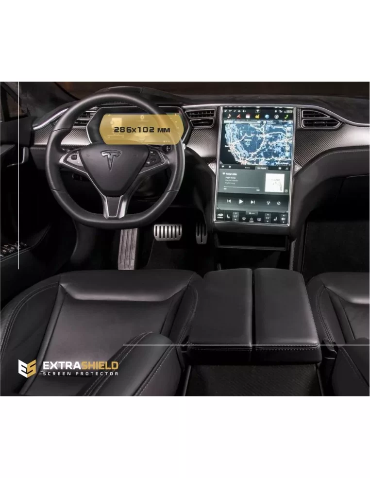  - MODEL S - Tesla Model S 2012 - Present Digital Speedometer 12,3" ExtraShield Screeen Protector - 1 - Buy Tesla Model S 2012+ 