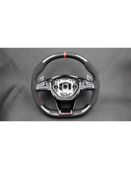  - Steering Wheels - 梅赛德斯-奔驰 W205 W222 W212 W213 碳阿尔坎塔拉方向盘 - 1 - 梅赛德斯-奔驰 W205 W222 W212 W213 方向盘采用优质碳纤维 Alcantara 面料，可增强握感和时尚感，为