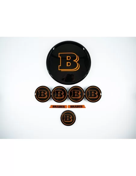  - Logos & Emblems - Orange Brabus Emblem Logo Set for Mercedes G class W463a W464 G63 - 59 - Transform your Mercedes G-Class W4