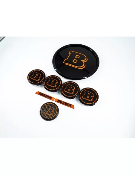  - Logos & Emblems - Orange Brabus Emblem Logo Set for Mercedes G class W463a W464 G63 - 60 - Transform your Mercedes G-Class W4