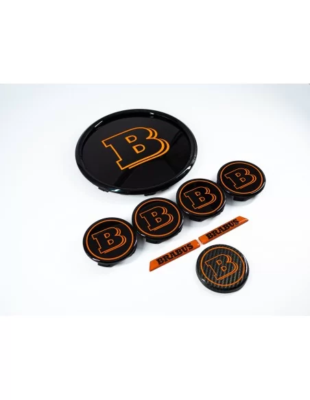  - Logos & Emblems - Orange Brabus Emblem Logo Set for Mercedes G class W463a W464 G63 - 61 - Transform your Mercedes G-Class W4