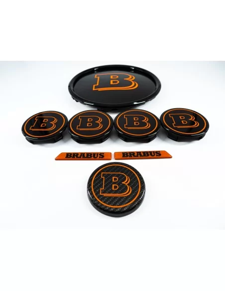  - Logos & Emblems - Orange Brabus Emblem Logo Set for Mercedes G class W463a W464 G63 - 62 - Transform your Mercedes G-Class W4