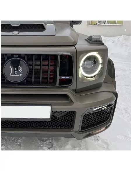  - logo & Emblems - Maskownica LED Brabus ROCKET NIEBIESKI emblemat logo dla Mercedes-Benz W463A W464 G-Class - 3 - Ulepsz swoje