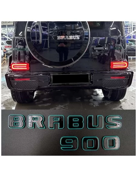  - logo & Emblems - Set di stemmi Brabus 900 Tiffany metallizzati con emblemi neri per Mercedes-Benz Classe G w463a w464 - 1 - V