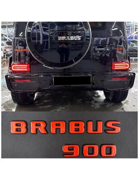  - Logos & Emblems - Brabus 900 emblem logo ORANGE metallic for Mercedes-Benz W463A W464 G-Class - 1 - Enhance your Mercedes-Ben