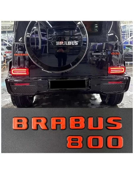  - logo & Emblems - Brabus 800 Emblem Logo ORANGE metallic für Mercedes-Benz W463A W464 G-Klasse - 1 - Veredeln Sie Ihren Merced