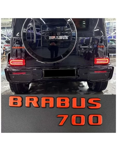  - Logos & Emblems - Brabus 700 emblem logo ORANGE metallic for Mercedes-Benz W463A W464 G-Class - 1 - Enhance your Mercedes-Ben